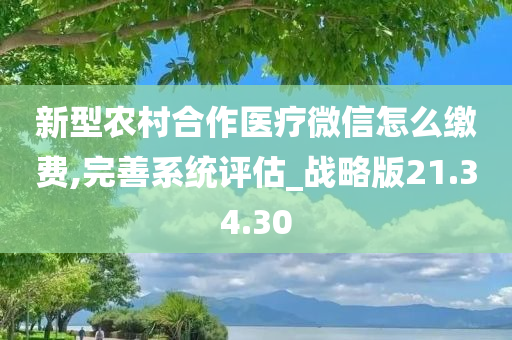 新型农村合作医疗微信怎么缴费,完善系统评估_战略版21.34.30