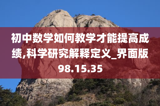 初中数学如何教学才能提高成绩,科学研究解释定义_界面版98.15.35