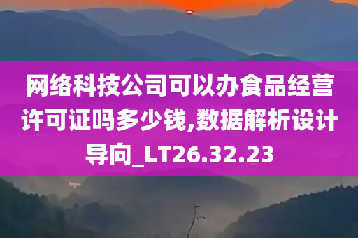 网络科技公司可以办食品经营许可证吗多少钱,数据解析设计导向_LT26.32.23