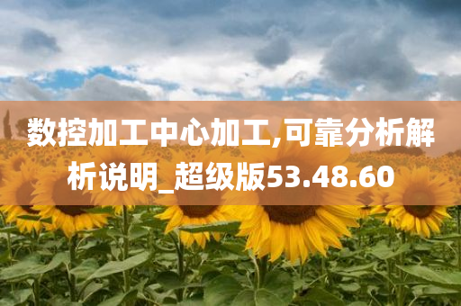 数控加工中心加工,可靠分析解析说明_超级版53.48.60